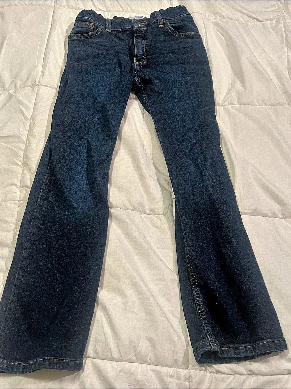 Wrangler Boys Classic Boot Jeans Size 14 Regular Dark Wash Stretch Denim